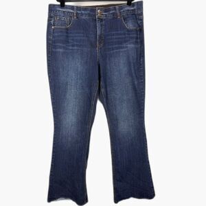 Lane Bryant Bootcut Jeans Womens 22 Long Tighter Tummy Stretch Denim Blue